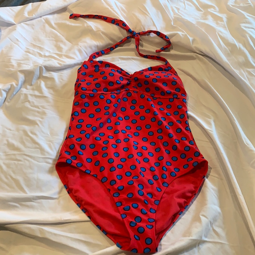 2/$15 bundle red and blue polka dot one piece